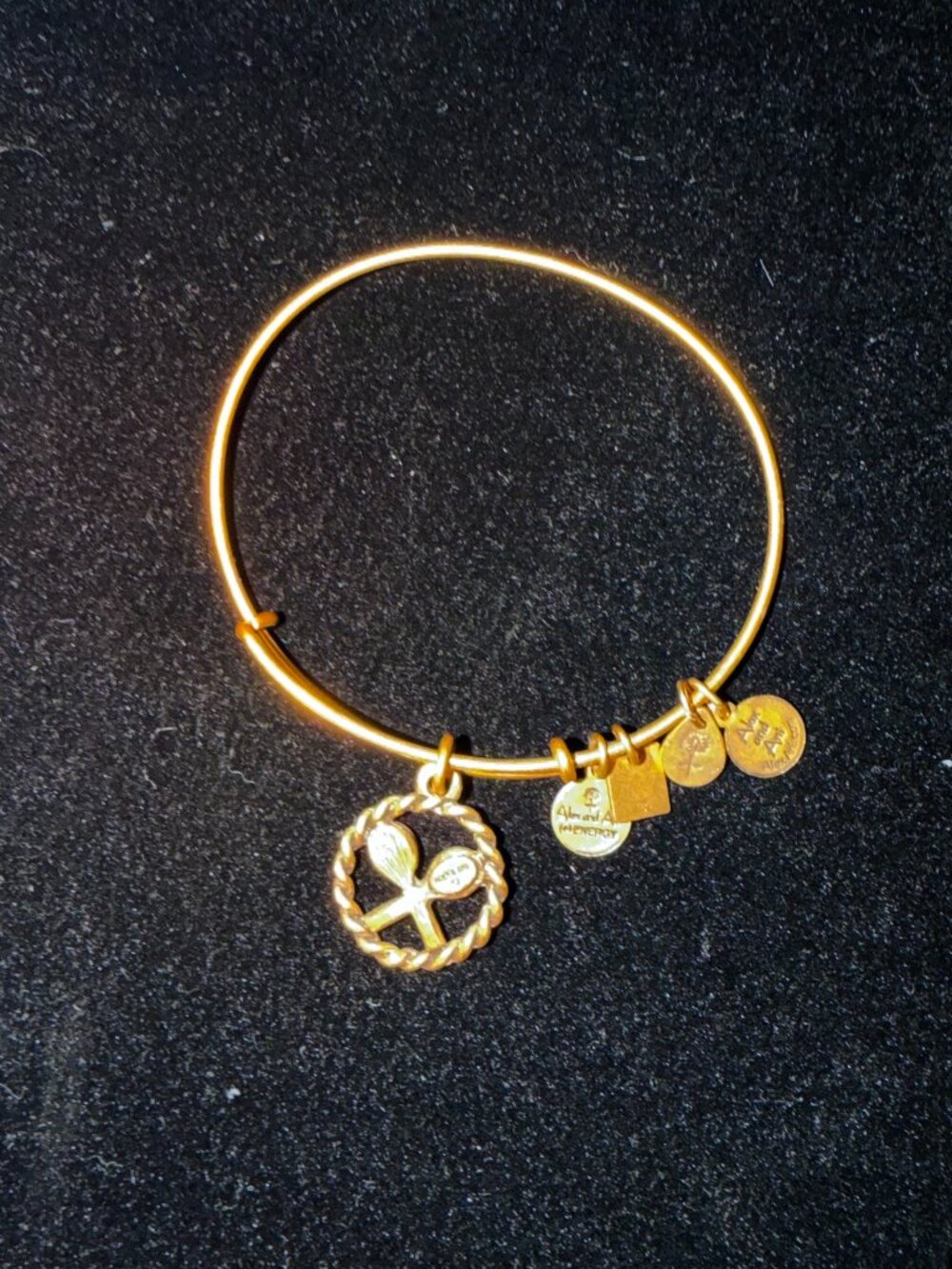 🎉PricAlex and Ani “Game Set Match” Tennis Racquet Expandable Wire Bangle Bracele
